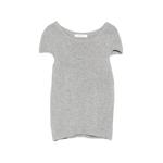 fine-knit cap-sleeve T-shirt 1