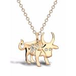 Колье Zodiac Ox из желтого золота с бриллиантами 1