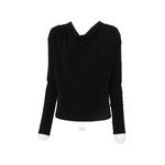 cowl-neck long-sleeve top 1
