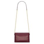 Сумки Saint Laurent Cassandre Chain Pouch In Shiny Leather 'Темный Рубин' 2