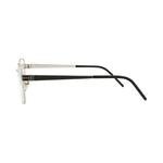 Очки Saint Laurent Square-Frame Metal Optical Frames 'Silver Black Transparent' 3