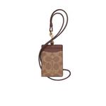 Держатель для бейджа ID Lanyard In Signature Canvas Tan/Brown CZ285 1