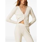 ribbed trompe l'oeil cardigan 2