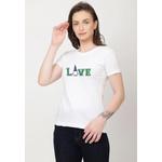 Футболка свободного кроя с принтом Love Print из белого хлопка 3