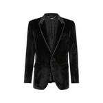 Бархатный пиджак Elegant с узором в елочку 1