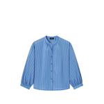 Bela striped officer-collar blouse 1