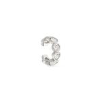 Серьга-кафф из серебра с сердечком 9 мм 1
