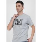Футболка Shut up and Squat Grey Cotton Short Sleeve Crew Neck Workout/Training Tee 2