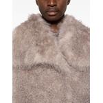 fuzzy-texture oversized-collar jacket 5