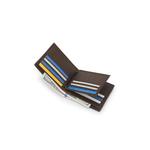 Подарочный набор - Кожаный RFID-кошелек + 35мм автоматическая пряжка ремень - Коричневый / Черный 5