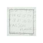Шелковый платок Scribbled Numerical 1