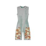 floral-jacquard ribbed playsuit 1
