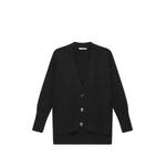 ribbed-cuff V-neck cardigan 1