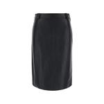 rear-slit leather skirt 1