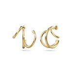 Серьги Diam Hoop Gold Layered 1