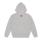 Молния Comme des Garçons PLAY толстовка с капюшоном с эмблемой сердца на спине 'Серый' 2