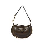 Moon Pocket stud-embellished shoulder bag 1