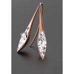 Серьги-капли «Красота Афины» с кристаллами SWAROVSKI®, розовое золото/прозрачный 2