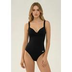 Цельный купальник с перекрестным вырезом Core Solid Black 1