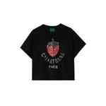 Футболка Crisathena Glam Strawberry в черном цвете 1