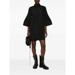 pleated-back wide-sleeve mini shirt dress 2