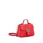 GG Marmont Top Handle Flap Bag Matelasse Leather Mini satchel 3