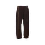 drawstring-waist frayed-edge trousers 2