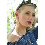Серьги Fascination геометрический стиль форма ромба металлические золото 6