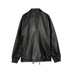 logo-appliqué leather jacket 2