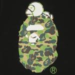 Футболки BAPE ABC Camo Milo On Big Ape Tee 'Black/Green' 3