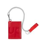Кошельки Supreme Leather Chain Wallet «Красный» 2