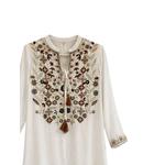 embroidered lace-up tunic 2