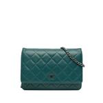 Сумка через плечо Quilted Lambskin Wallet On Chain с логотиопм CC (2011 год) 1