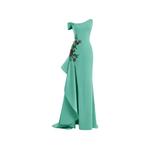 asymmetrical floral-embroidered dress 1