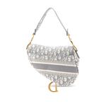 Saddle Handbag Logo Embroidered Oblique Canvas Medium shoulder bag 2