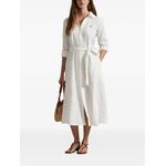 belted linen midi shirt dress 2