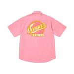Овершерты Supreme x Vanson Leathers Short-Sleeve Work Shirt 'Pink' 2