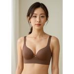 3 Pack Miller Wireless Bra Bundle - Белый, Коричневый, Черный 3