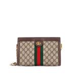 Маленькая сумка через плечо Ophidia Chain Shoulder Bag из канваса с узором GG 1