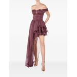 Mauve Elisee asymmetric ruffled mini dress 2