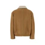 shearling-collar button-up jacket 2