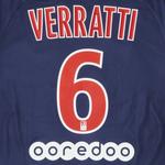 Футболки Pre-Owned Paris Saint-Germain Verratti #6 Home Stadium Jersey 'Blue/Red' 3