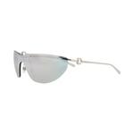 Металлические солнцезащитные очки Gucci Shield-Frame «Серебро» 3