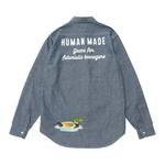 Рубашка на пуговицах Human Made Chambrey с длинным рукавом 'Синий' 2