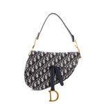 Сумка на плечо Saddle Handbag Oblique из канваса среднего размера 1