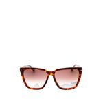 tortoiseshell-effect rectangle-frame sunglasses 1