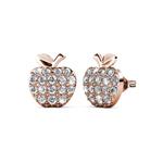 Потрясающие серьги-гвоздики «Яблоко», украшенные кристаллами SWAROVSKI® 1