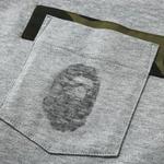 Футболки BAPE Reverse Ape Head Pocket Tee 'Grey' 2