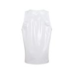patent-effect sleeveless T-shirt 2