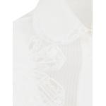 lace-appliqué silk shirt 3